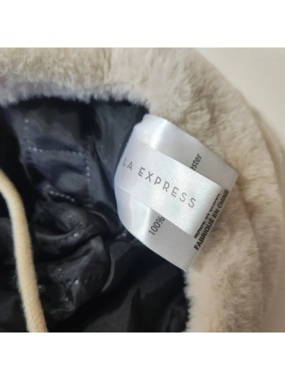 LA Express Faux Fur‎ Trapper Hat Cream Beige Ushanka Winter Ear Flap Cap unisex